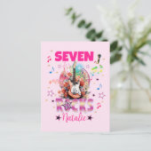 Carte Postale Guitare Rock'n'Roll Fille Anniversaire Musicale Ro (Debout devant)