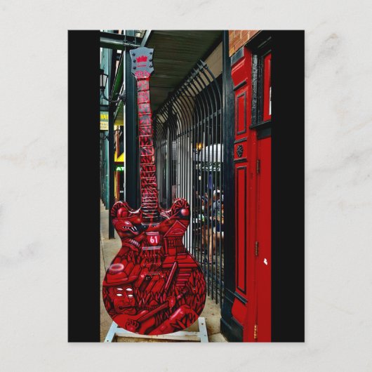 Carte Postale Guitare rouge (Devant)