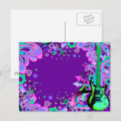 Carte Postale Guitare sauvage (violet) (Devant / Derrière)