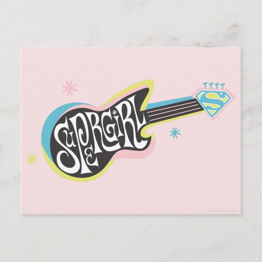 Carte Postale Guitare supergirl (Devant)