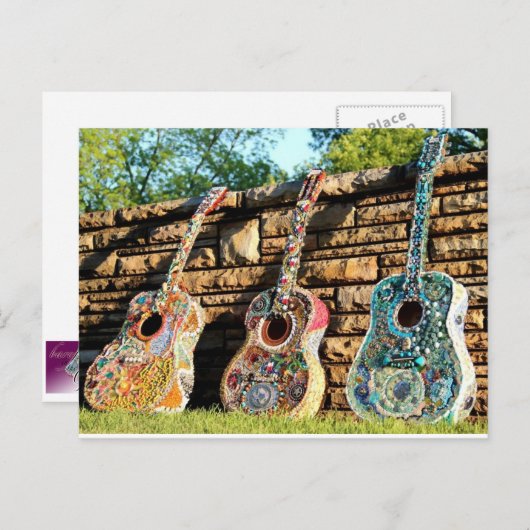 Carte Postale Guitare Tri-Fecta (Devant / Derrière)