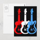 Carte Postale guitares électriques (Devant / Derrière)