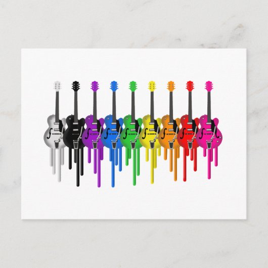 Carte Postale Guitares saignantes (Devant)