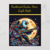 Carte Postale Guitariste Aigle Sous Clair De Lune (Devant)