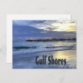 Carte Postale Gulf Shores Alabama Beach Sunrise Pier (Devant / Derrière)