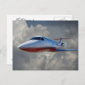 CARTE POSTALE GULFSTREAM 3 EN NUAGES (Devant / Derrière)