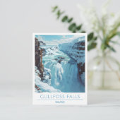 Carte Postale Gullfoss Falls Islande Travel (Debout devant)