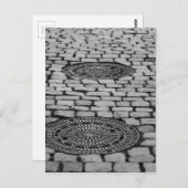 Carte Postale Gullideckel Manhole Paving Stations Cobbled Road (Devant / Derrière)