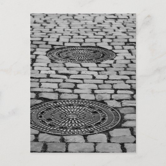 Carte Postale Gullideckel Manhole Paving Stations Cobbled Road (Devant)