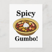Carte Postale Gumbo Nourriture Gumbo Épicé (Devant)