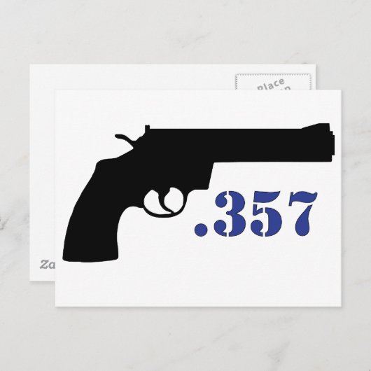 CARTE POSTALE **GUN .357** (Devant / Derrière)