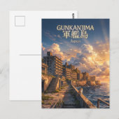 Carte Postale Gunkanjima Japon (Devant / Derrière)