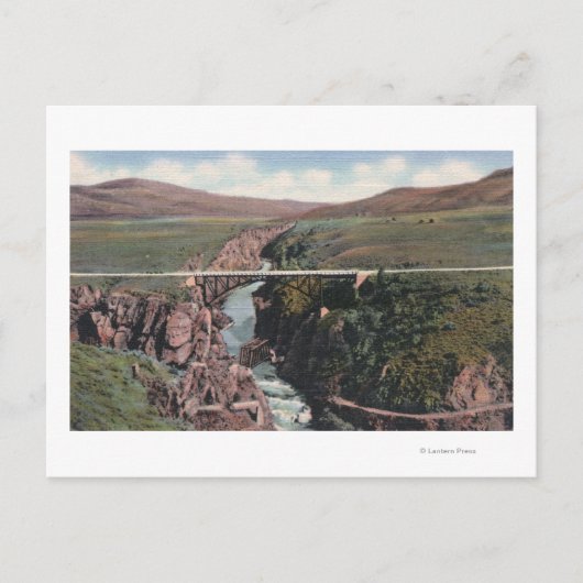 Carte Postale Gunnison, CO - Pont Sapinero au-dessus du lac (Devant)