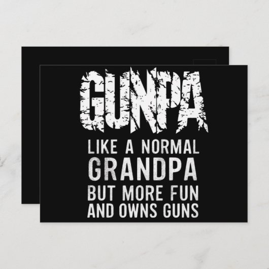 Carte Postale GUNPA Comme Un Grand-Père Normal Mais Plus Amusant (Devant / Derrière)