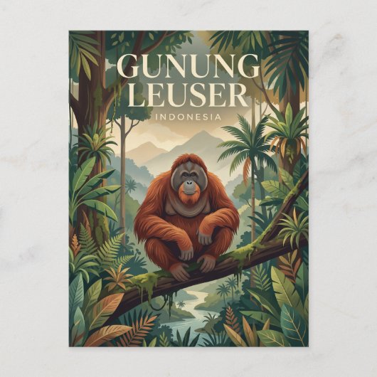 Carte Postale Gunung Leuser Indonésie (Devant)