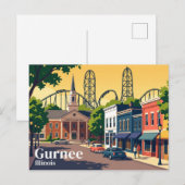 Carte Postale Gurnee États-Unis (Devant / Derrière)
