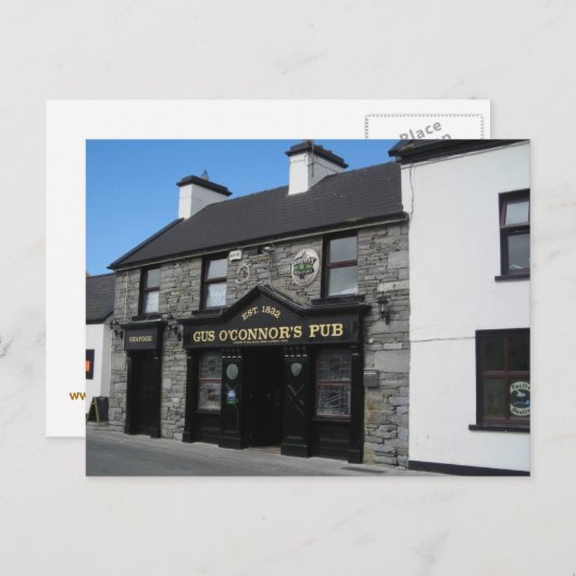 Carte Postale Gus O'Connor's Pub à Doolin en Irlande (Devant / Derrière)