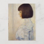 Carte postale Gustav Klimt Art<br><div class="desc">Cette image est accessible au domaine public car son copyright a expiré.

Voici un portrait d'Helene Klimt,  la nièce de l'artiste.</div>