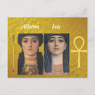 Carte Postale Gustav Klimt-Athena & Aegis   déesse rétro