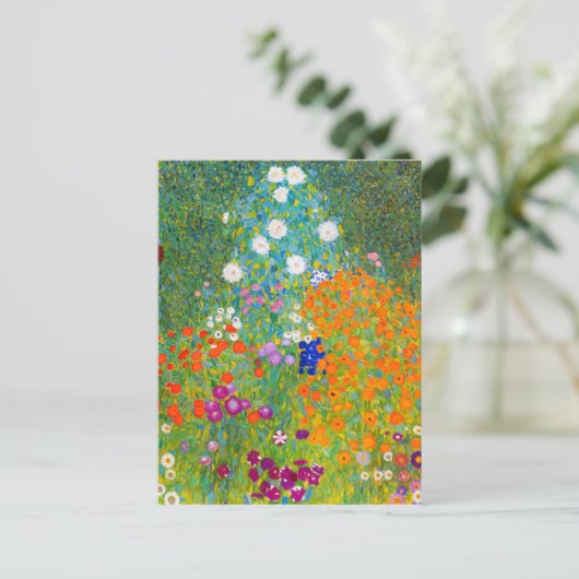 Carte Postale Gustav Klimt Bauerngarten Flower Garden Art (Debout devant)