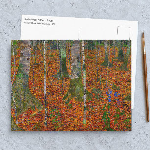 Carte Postale Gustav Klimt - Bois de bouleau