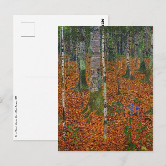 Carte Postale Gustav Klimt - Bois de bouleau (Devant / Derrière)