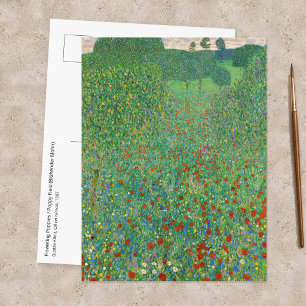 Carte Postale Gustav Klimt - Champ de coquelicots
