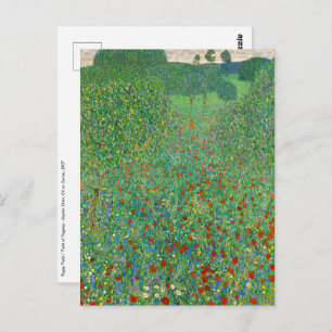 Carte Postale Gustav Klimt - Champ de pavot