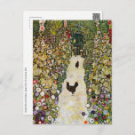 Carte Postale Gustav Klimt - Chemin du jardin avec poulets<br><div class="desc">Chemin de jardin avec poulets - Gustav Klimt,  Huile sur toile,  1916</div>