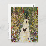 Carte Postale Gustav Klimt - Chemin du jardin avec poulets<br><div class="desc">Chemin de jardin avec poulets - Gustav Klimt,  Huile sur toile,  1916</div>