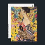 Carte Postale Gustav Klimt - Dame avec ventilateur<br><div class="desc">Dame avec ventilateur - Gustav Klimt,  Huile sur toile,  1917-1918</div>