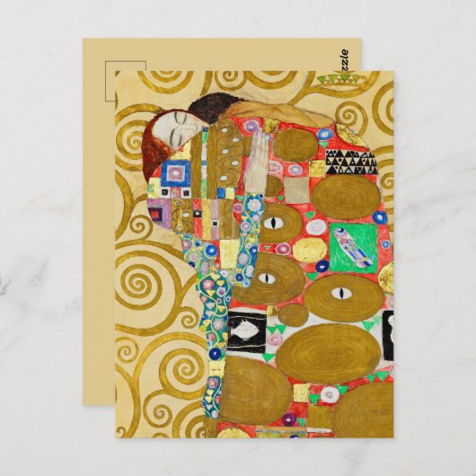 Carte Postale Gustav Klimt Exécution Nouveau Couple (Devant / Derrière)