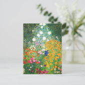 Carte postale Gustav Klimt Flower Garden (Debout devant)