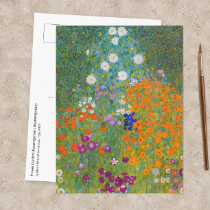 Carte Postale Gustav Klimt - Jardin de fleurs