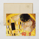 Carte Postale Gustav Klimt La Peinture Classique Du Kiss (Devant / Derrière)