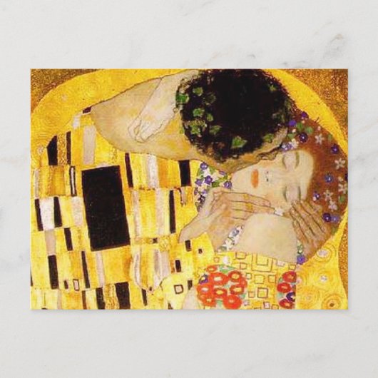 Carte Postale Gustav Klimt La Peinture Classique Du Kiss (Devant)