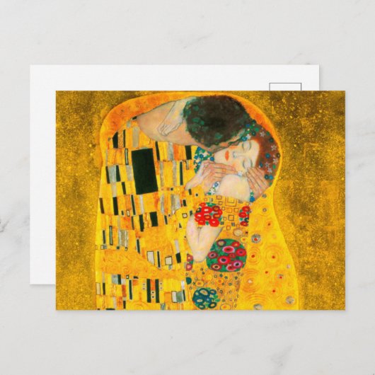 Carte Postale Gustav Klimt Le Baiser (Devant / Derrière)