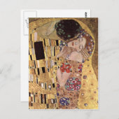 Carte Postale Gustav Klimt ~ Le baiser (Devant / Derrière)