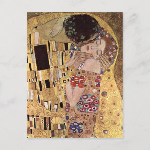 Carte Postale Gustav Klimt ~ Le baiser