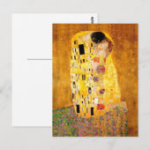 Carte Postale Gustav Klimt "le baiser " (Devant / Derrière)
