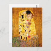 Carte Postale Gustav Klimt "Le Baiser" (Devant / Derrière)