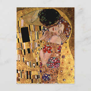 Carte Postale Gustav Klimt : Le Kiss (Détail)