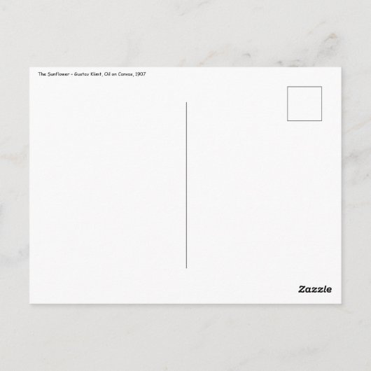 Carte Postale Gustav Klimt - Le Tournesol (Dos)