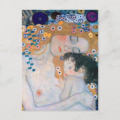 Carte Postale Gustav Klimt - Mère et Enfant (Devant)