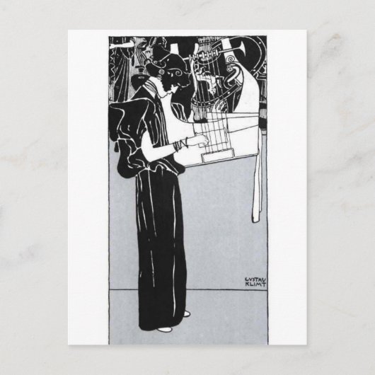 Carte Postale Gustav Klimt ~ Musik (Devant)