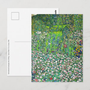 Carte Postale Gustav Klimt - Paysage horticole et sommet de coll