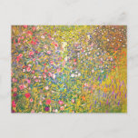 Carte Postale Gustav Klimt Pink Flowers Postcard<br><div class="desc">Gustav Klimt Pink Flowers postcard. Oil on canvas from 1900. One of Klimt’s most beautiful landscape paintings, Pink Flower Garden or Italian Horticultural Landscape features a sprawling garden in bloom in Klimt’s unique blend of impressionist, expressionist and art nouveau mannerisms. The work is a beautiful flower painting that makes a...</div>