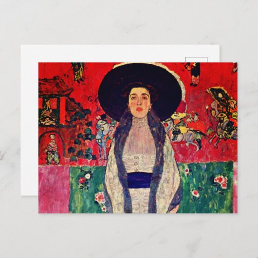 Carte Postale Gustav Klimt Portrait d'Adele Bloch-Bauer II (Devant / Derrière)