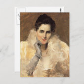 Carte Postale Gustav Klimt - Portrait d'une dame (Devant / Derrière)