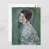 Carte Postale Gustav Klimt - Portrait d'une dame (Devant / Derrière)